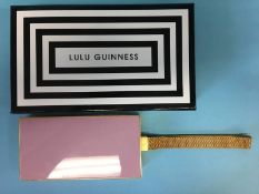 Pink perspex 'Ettie' clutch bag from Lulu Guinness, with box