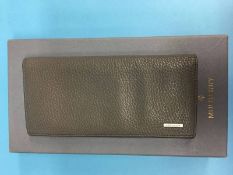 A Mulberry wallet grey leather, with box