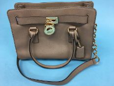 Michael Kors taupe shoulder bag