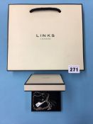 A boxed Links of London silver necklace, with original bag