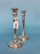 A pair of 925 silver candlesticks