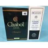 A bottle of Chabot VSOP deluxe Armagnac, 70cl and a bottle of Tunnel vodka, 50cl (2)