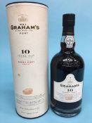 A bottle of Graham's 10 year old Tawny Port 75cl