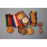 Collection of medals to include 14-18 Mercantile medal to Richard Stoney, World War I pair to M.W.