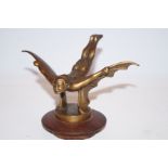 1920's Bronze, Sasportas, Batman car mascot. Lengt