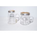 Two Silver Mounted Chocolate Drink Pots Henry