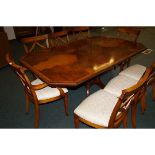 Bradley Furniture, good quality walnut dining tabl