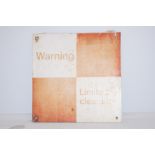 Metal warning sign from Lostock hall (Original)