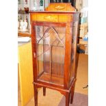 Marquetry inlaid display cabinet