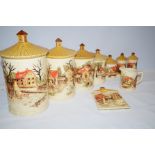 6 Sears.Roebuck & co graduating lidded jars & othe