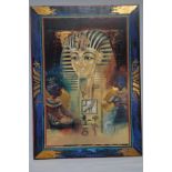 Large Egyptian ceramic wall plaque 70cm x 50cm