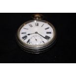 Silver gents pocket watch 975