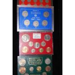 4 Cased coin sets
