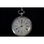 Late Victorian silver cased chronograph pocket wat