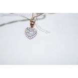 9 ct Gold chain with heart pendant