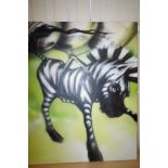 Large wall canvas depicting Zonkey 100x130cm