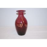 Heavy art glass vase Height 22 cm