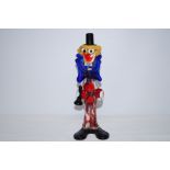 Large art glass clown Height 33 cm