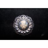 South american silver brooch