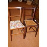 2 Edwardian bedroom chairs