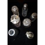 Group of vintage bottles (2 silver mounted)