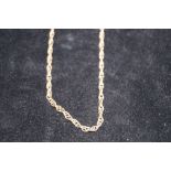 9ct gold rope chain 10.9 grams