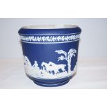 Jasper ware Adams jardiniere (Hunting scenes)