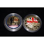 2x WW1 commemorative coins