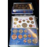 6 Cased coin sets