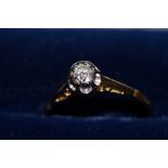 18 ct gold solitaire ring Size P