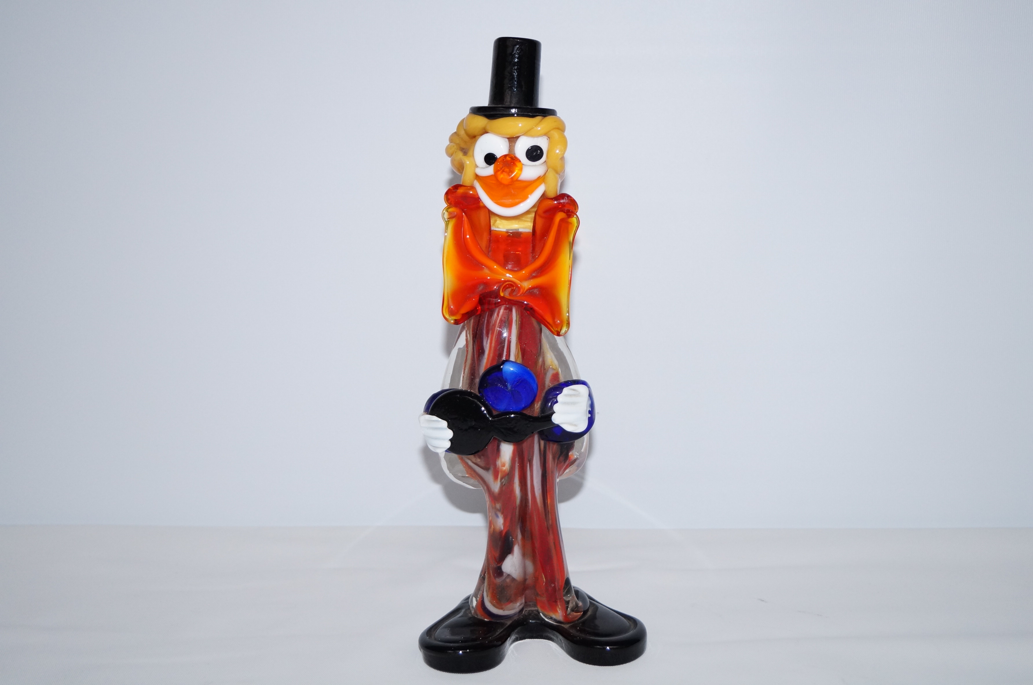 Large art glass clown Height 33 cm