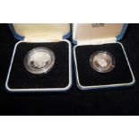 Royal mint silver proof 2 pound coin together with