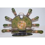 Oriental knife holder with oriental knives