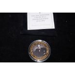 Winston Churchill photographic five pound coin wit