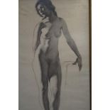 Pencil drawing of a nude lady