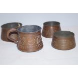 Four piece copper arts & craft set