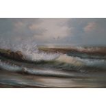 Signed seascape on canvas (Barnes)