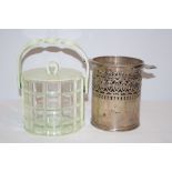 Mappin & Webb plated bottle cooler together with a