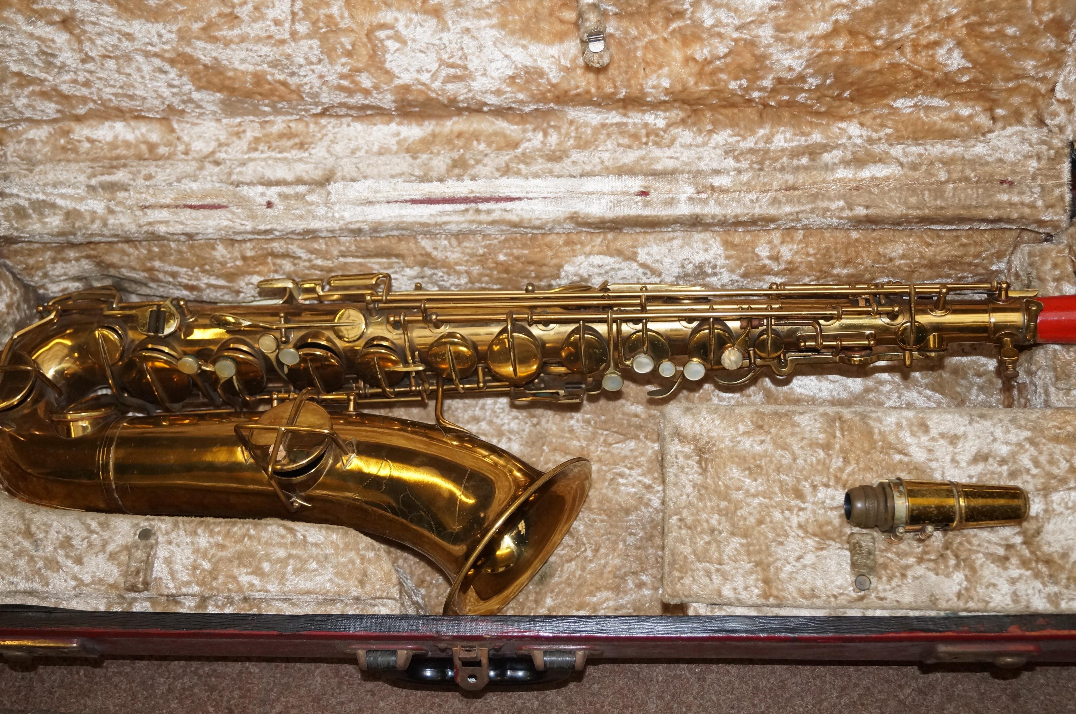 Cased Lewin low pitch saxophone