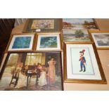 Collection of watercolours, painting & prints
