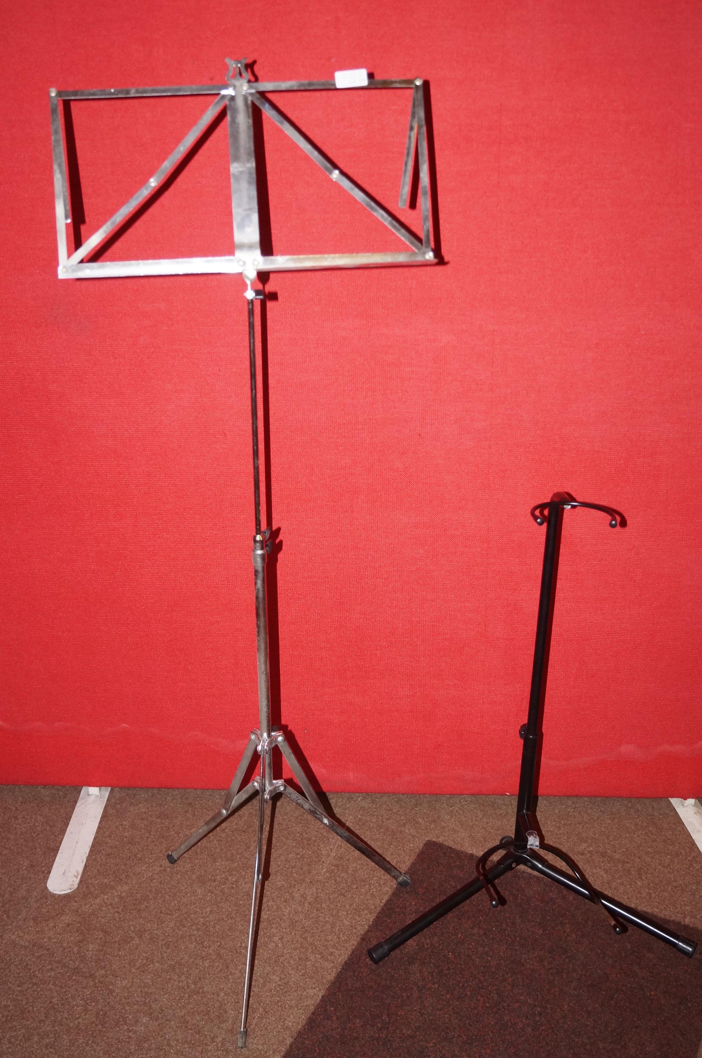 Ark sheet music stand and a guitar stand