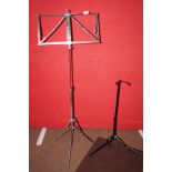 Ark sheet music stand and a guitar stand