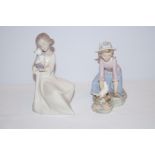 2 Nao figures of young ladies Height 19cm