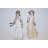 2 Nao figures of ladies Height 27 cm