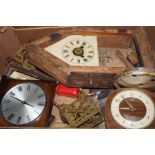 Box of clocks & clock movements