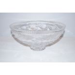 Large heavy cut crystal Waterford fruit bowl Diame
