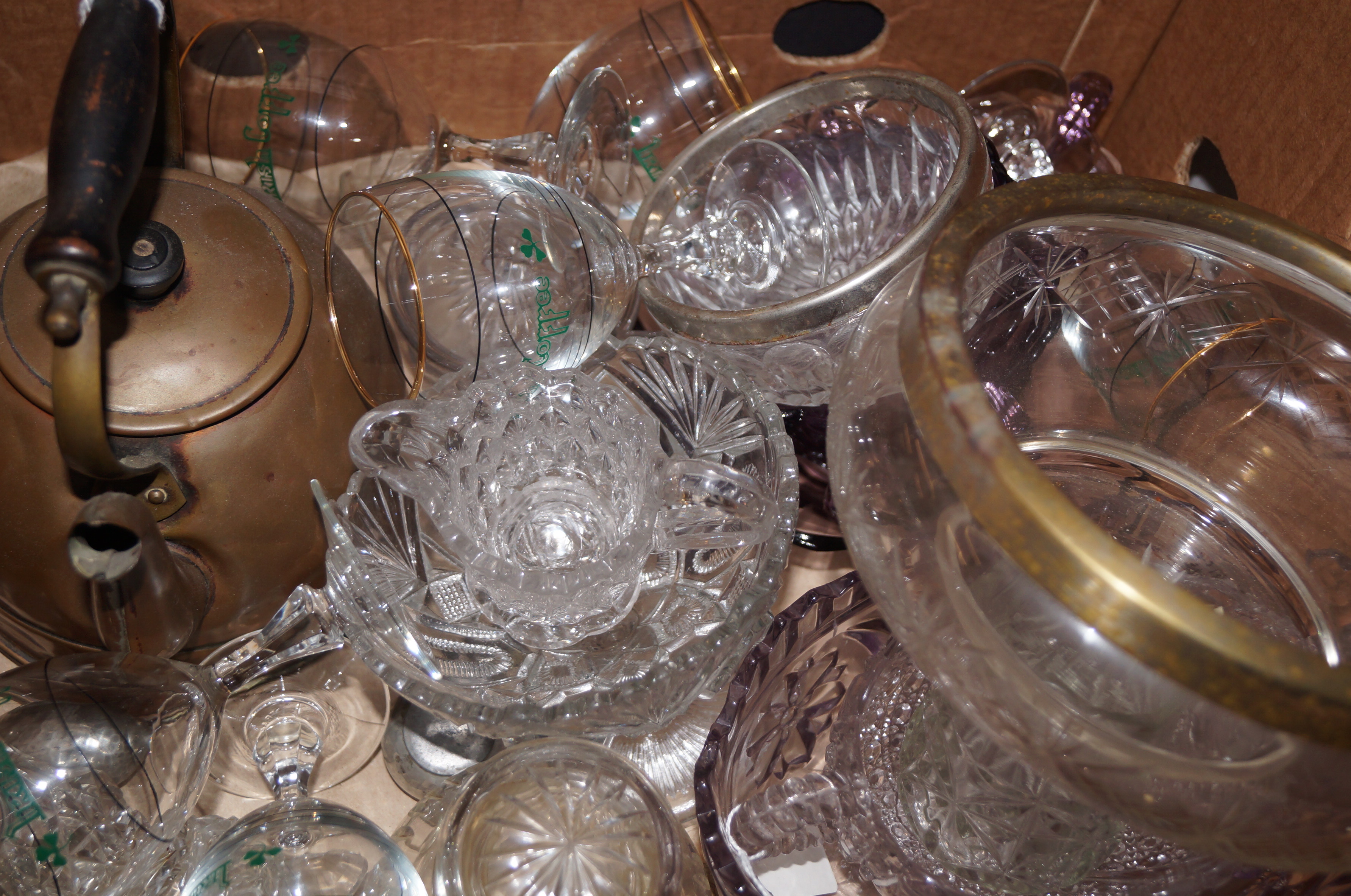 Box of glass ware & others