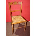 Edwardian rattan bedroom chair