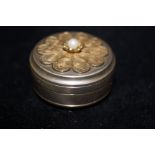 Limited edition silver pill pot 154/250 with pearl