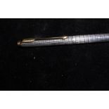 Parker sterling silver ball point pen gold clip